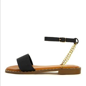 Chain Decor Ankle Strap Sandals